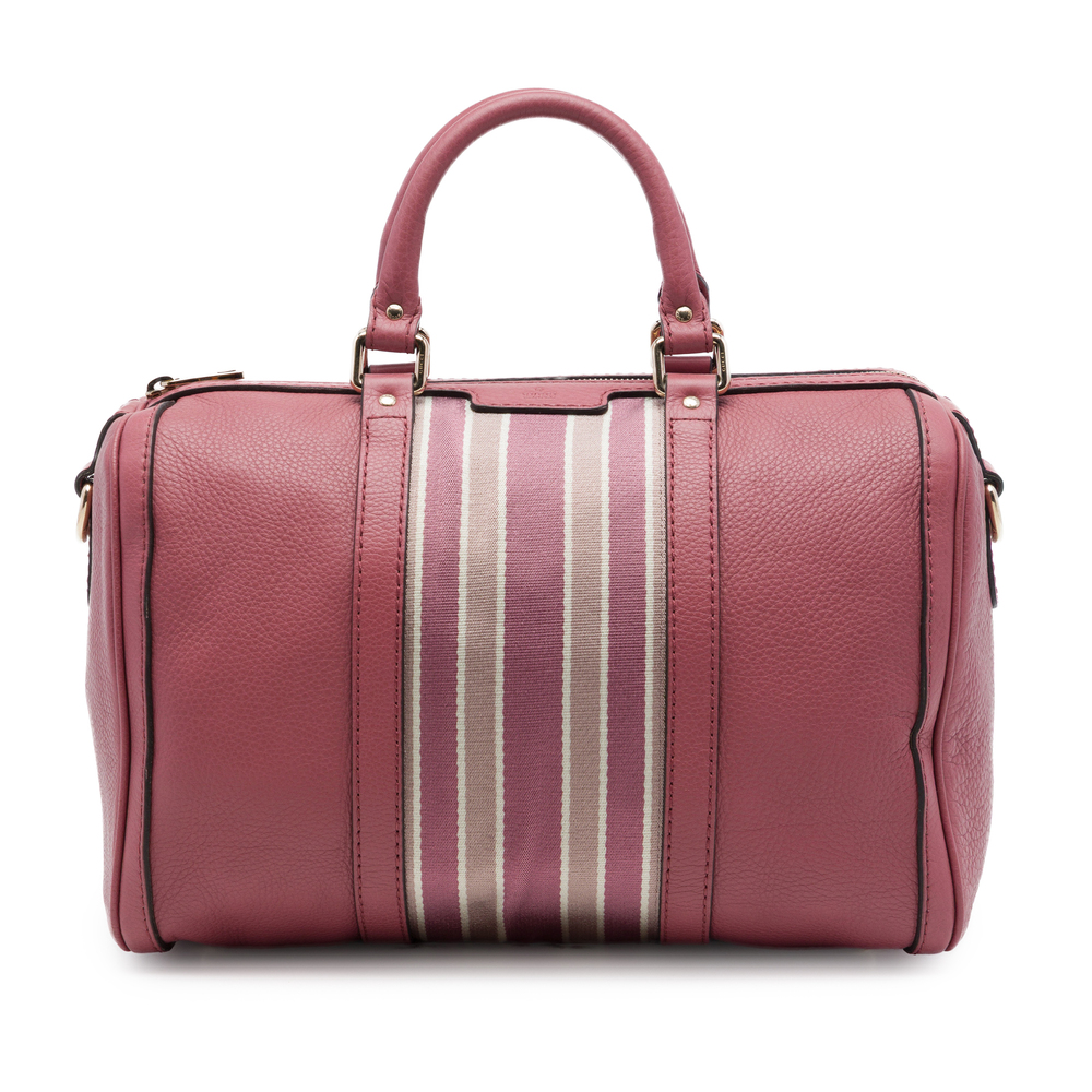 Pre-Loved Gucci Medium Calfskin Web Joy Boston Bag